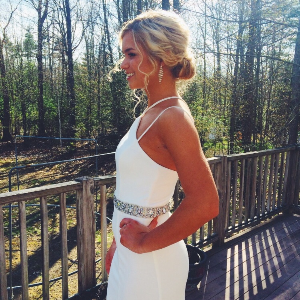 White prom dress